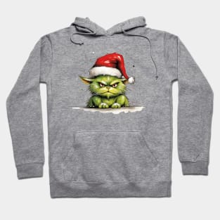 Christmas Grinch Cat / Santa knows you've been bad Hoodie